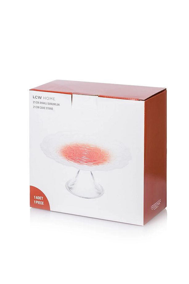 LCW HOME Ekru Ayaklı Cam Sunumluk 21 Cm - 4