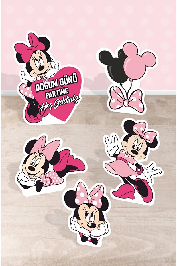 Minnie Mouse Pink Themed Birthday * Pedestal Board Set