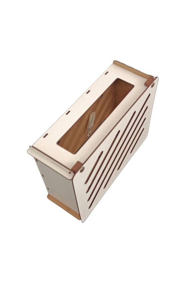 Modem Saklama Kutusu Çapraz Desen - 25x18x9 Cm - 2