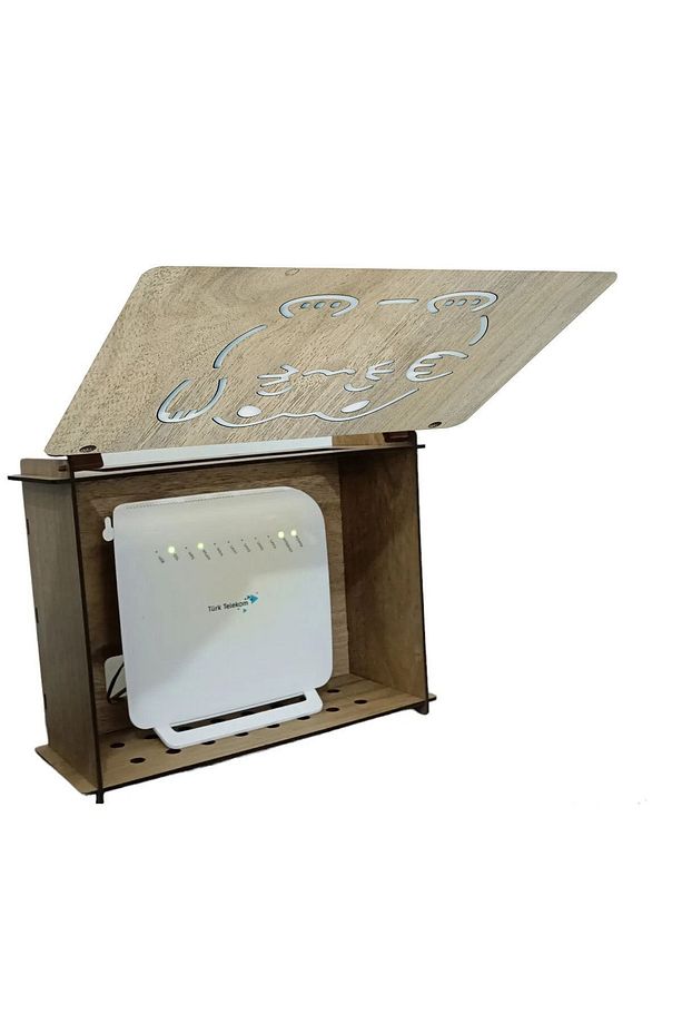 Modem Saklama Kutusu - 25x18x9 Cm - KEDİLİ KAPAK - 3