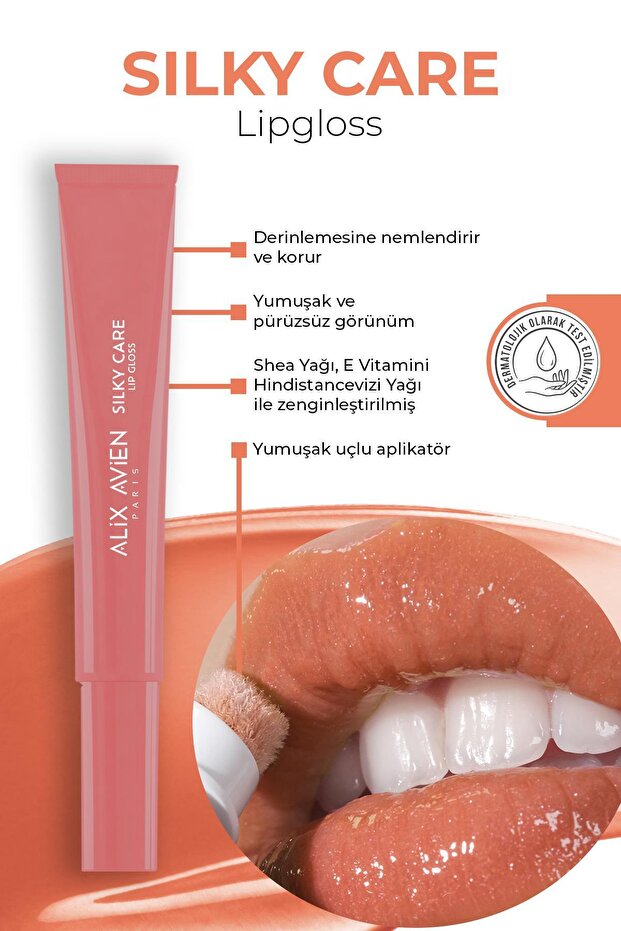 Plumping and Moisturizing Lip Gloss - Silky Care Lipgloss 304 Peach Blossom