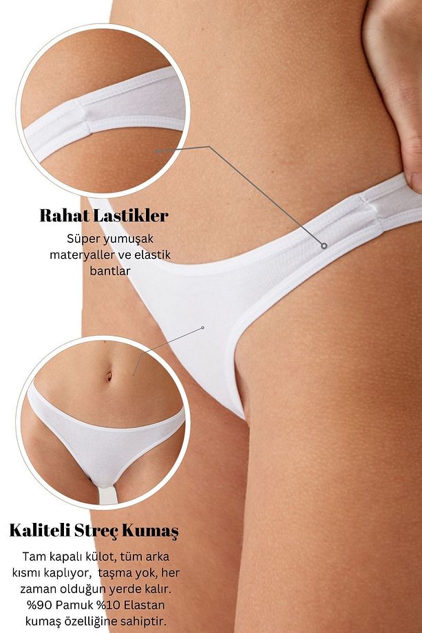5'li Paket 2955 Pamuklu Basic Brief Normal Bel - 6