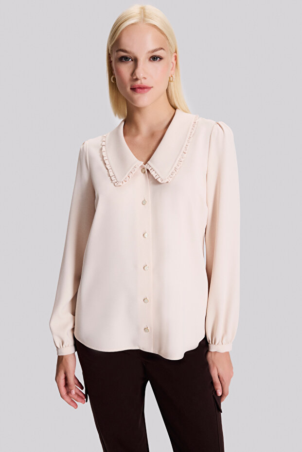 Yaka Detaylı Bluz - 2