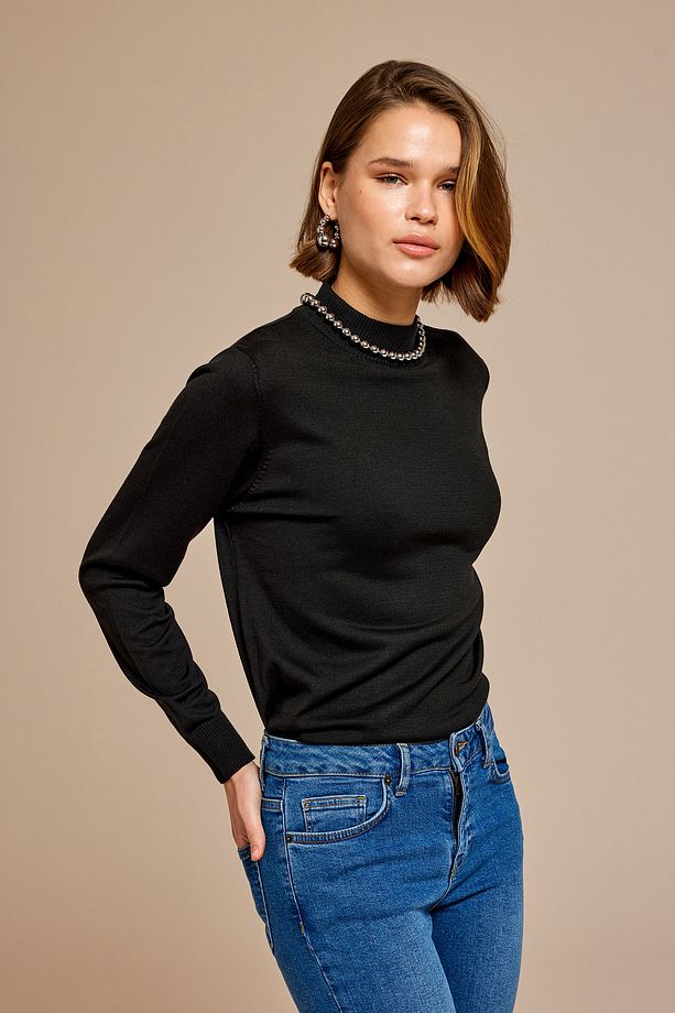 Balıkçı Yaka Triko Bluz - 3