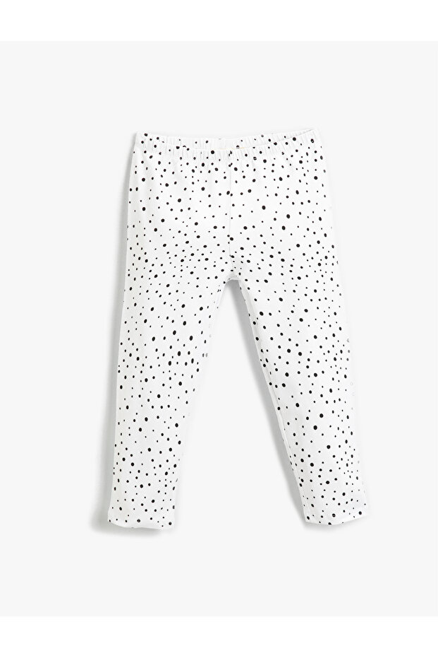 Polka Dot Patterned Tights Cotton