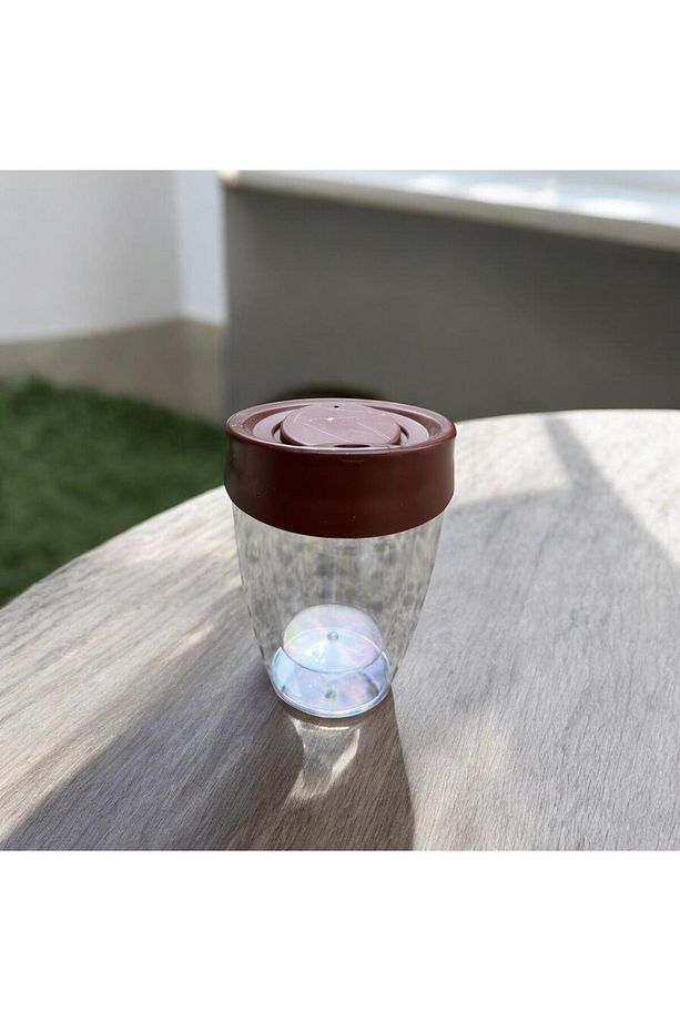 Çift Cidarlı Kapaklı El Yakmaz Akrilik Bardak Seti 200 Ml- Cam Değildir - 5