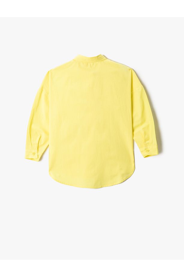 Oversize Gömlek Tek Cepli Uzun Kollu Pamuklu - 2