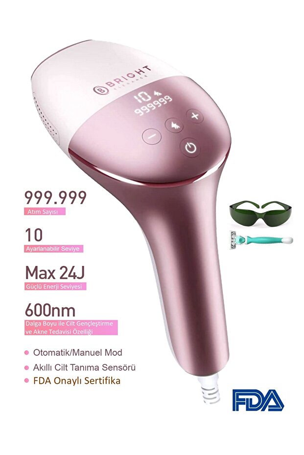 Bright Elegance Be 9020 Ipl Lazer Epilasyon 999 999 Atim Manuel Otomatik Mod Cilt Sensorlu 10 Kademe Agrisiz Lazer
