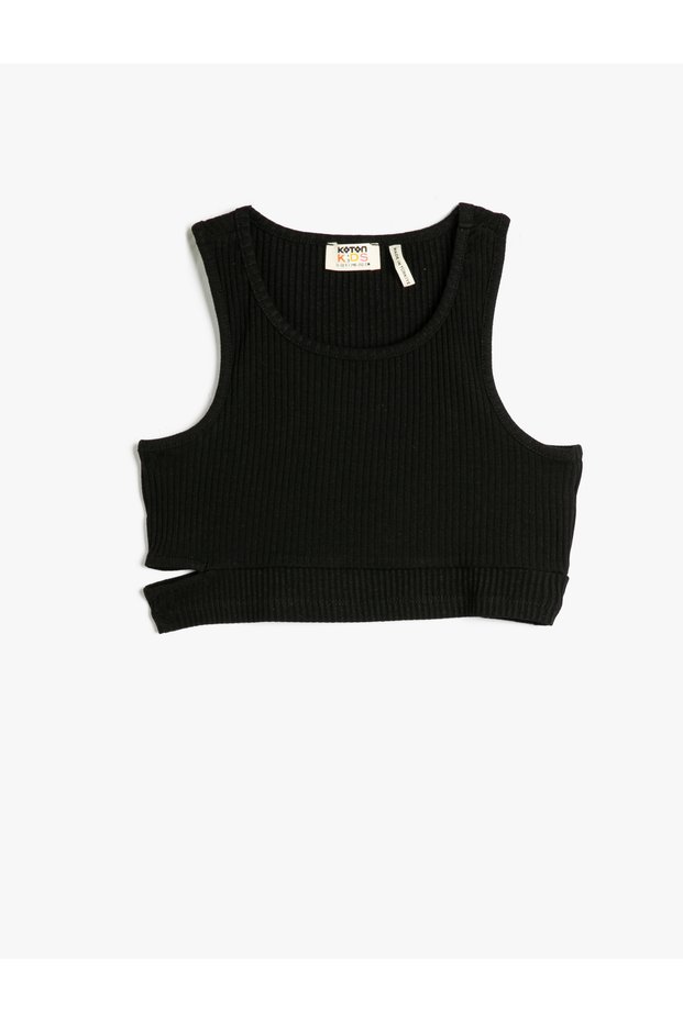 Cotton Crop Top - Sleeveless and Window Detail