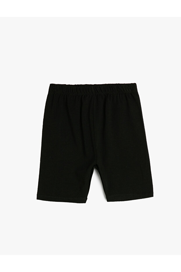 Kurze Basic-Leggings aus Baumwolle mit elastischem Bund - 1