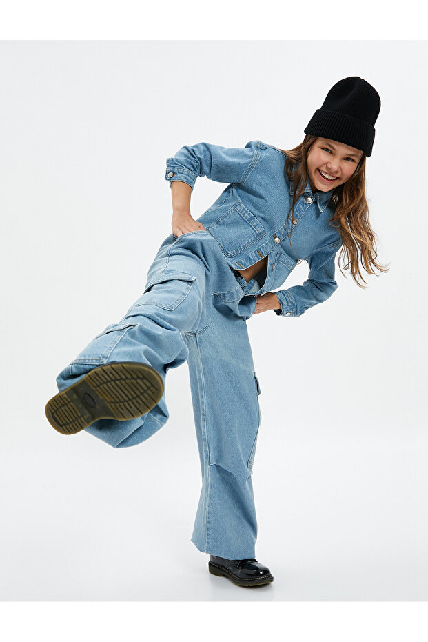 Parachute Jeans Pocketed Cotton with Adjustable Elastic Waist - Parachute Jean