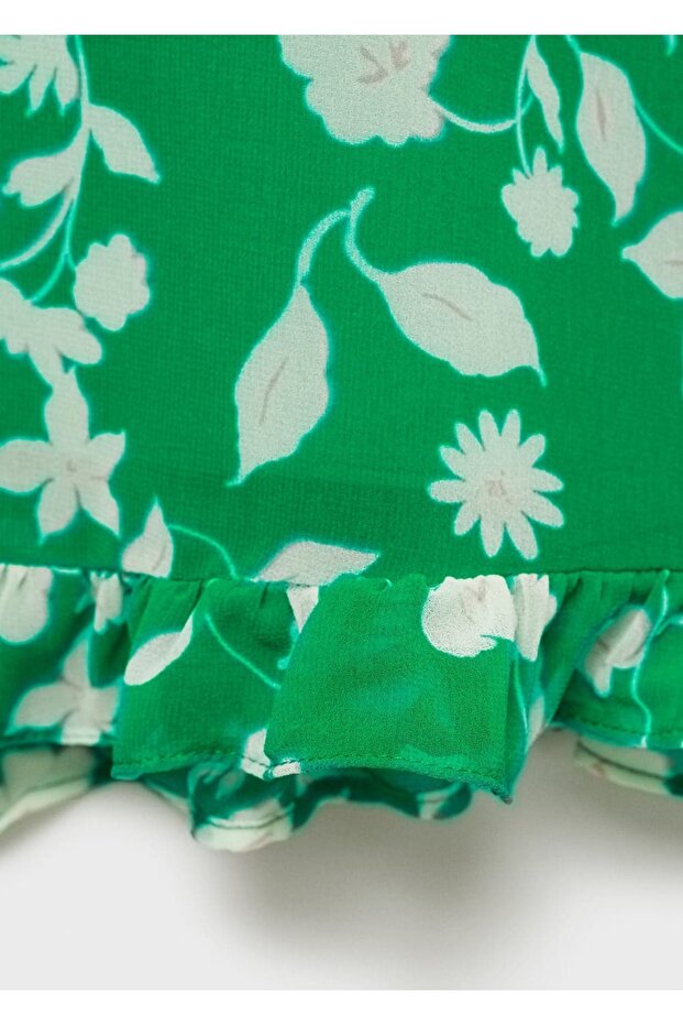 Desenli kısa elbise - 5