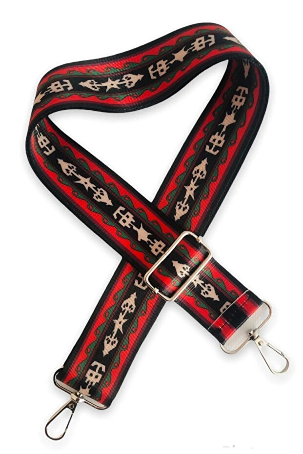 مقبض حقيبة قابل للتعديل من البوليستر - حزام هاتف (120 سم) / نمط شرقي مزدوج الجوانب - 1