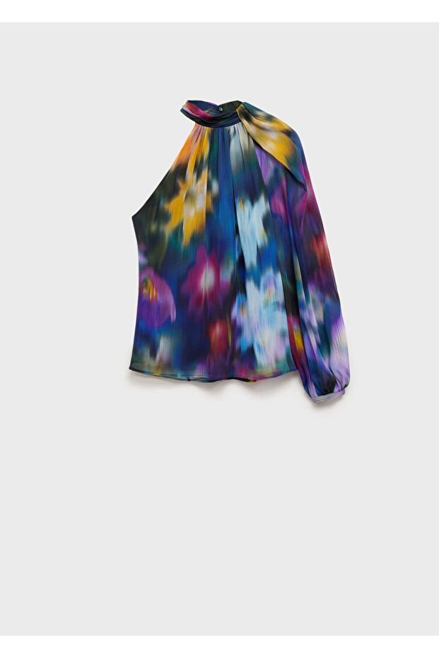 Patterned asymmetrical blouse - 3