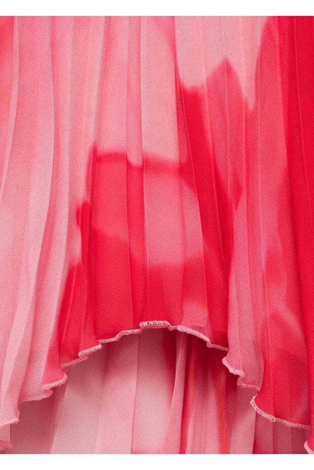 Desenli pilili etek - 6