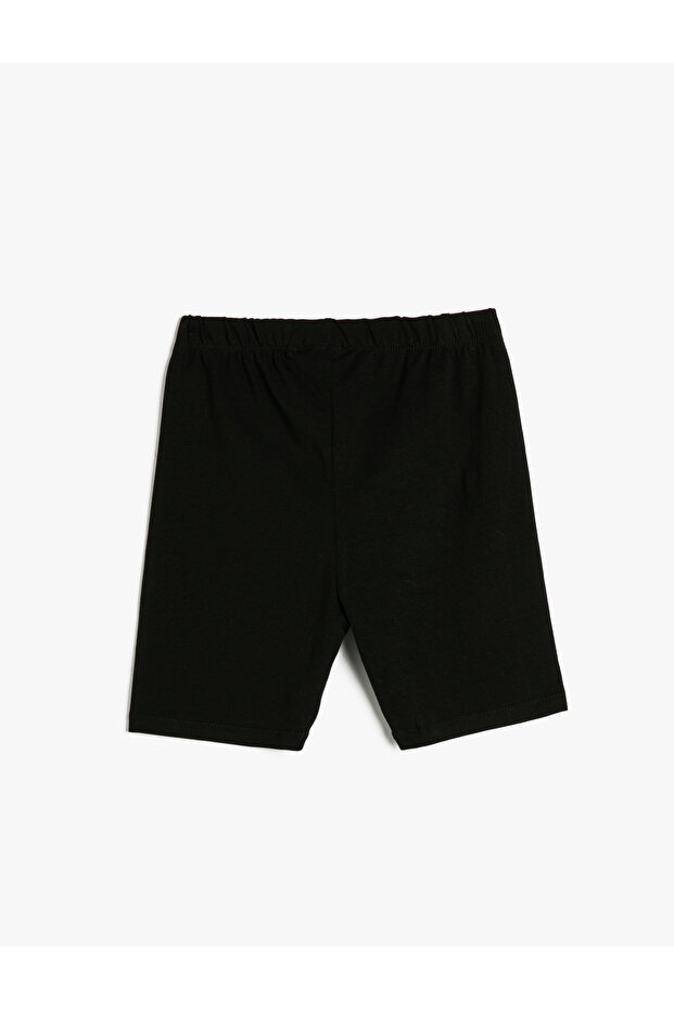 Kurze Basic-Leggings aus Baumwolle mit elastischem Bund - 2