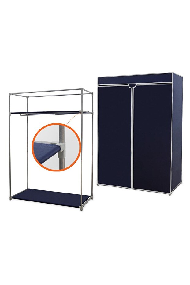 Basic Çelik Profilli Portatif Bez Dolap Gri - 6