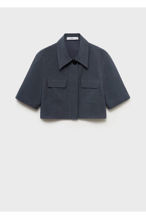 Crop lyocell gömlek - 3