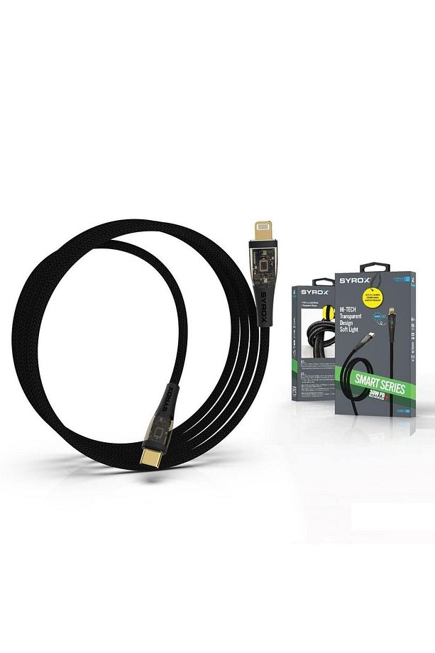 C139TL Transparan Led 30W PD Ultra Hızlı Type-C To İphone Lightnıng Şarj & Data Kablosu - 2