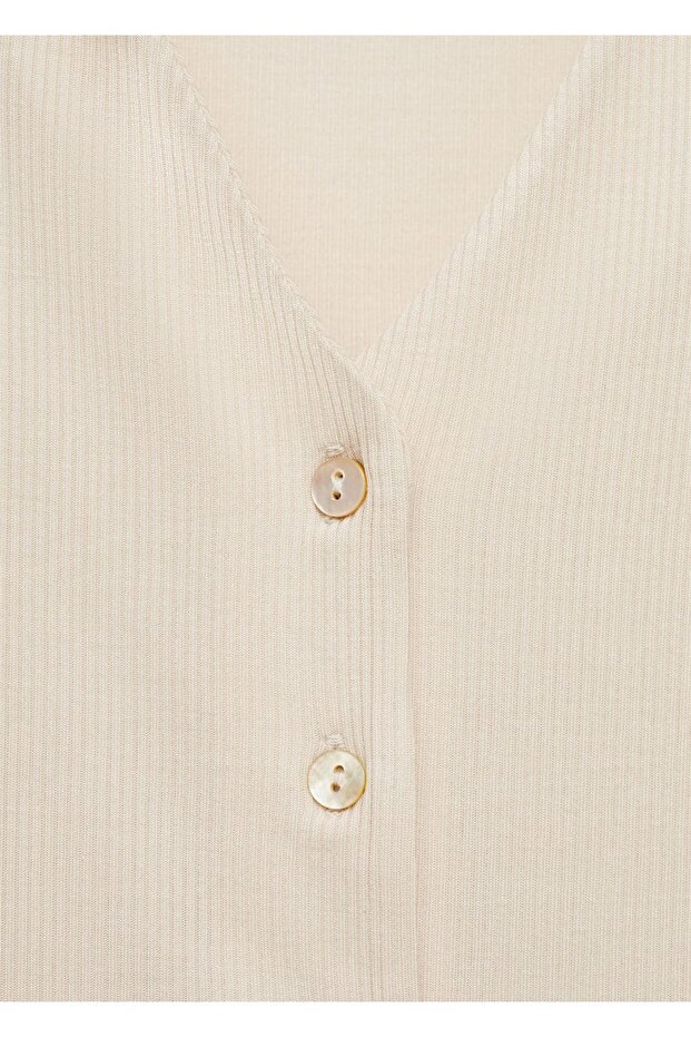 Düğmeli lyocell tişört - 6