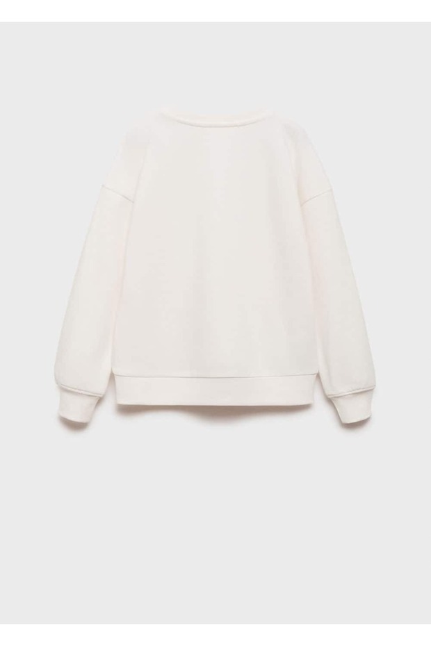 Desenli pamuklu sweatshirt - 4