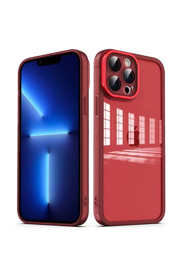 غطاء حماية متوافق مع هاتف Apple iPhone 13 Pro Max شفاف مع حماية للكاميرا