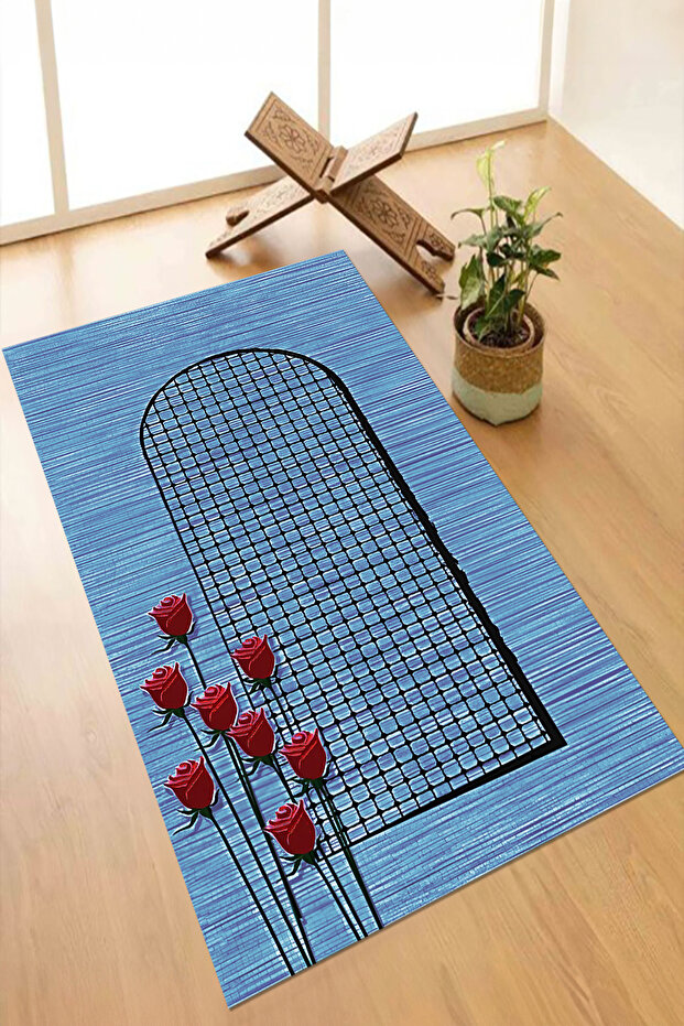 Digital Printed Non-Slip Base Washable Dowry Gift Prayer Mat Prayer Rug