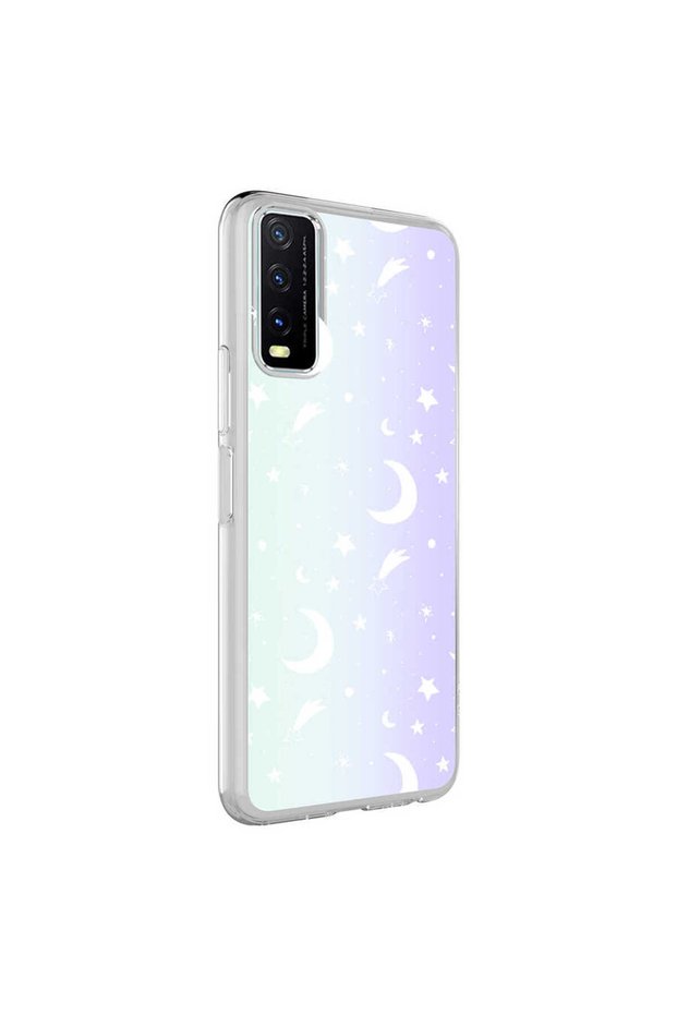 جراب Vivo Y11S Zore M-Blue منقوش - القمر رقم 4