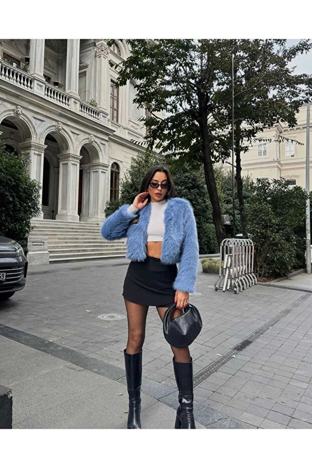 Yakasiz Ithal Kaliteli Kürk - 2