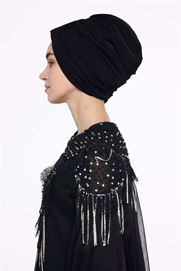 بونيه بتصميم أسود بمقبض - 3