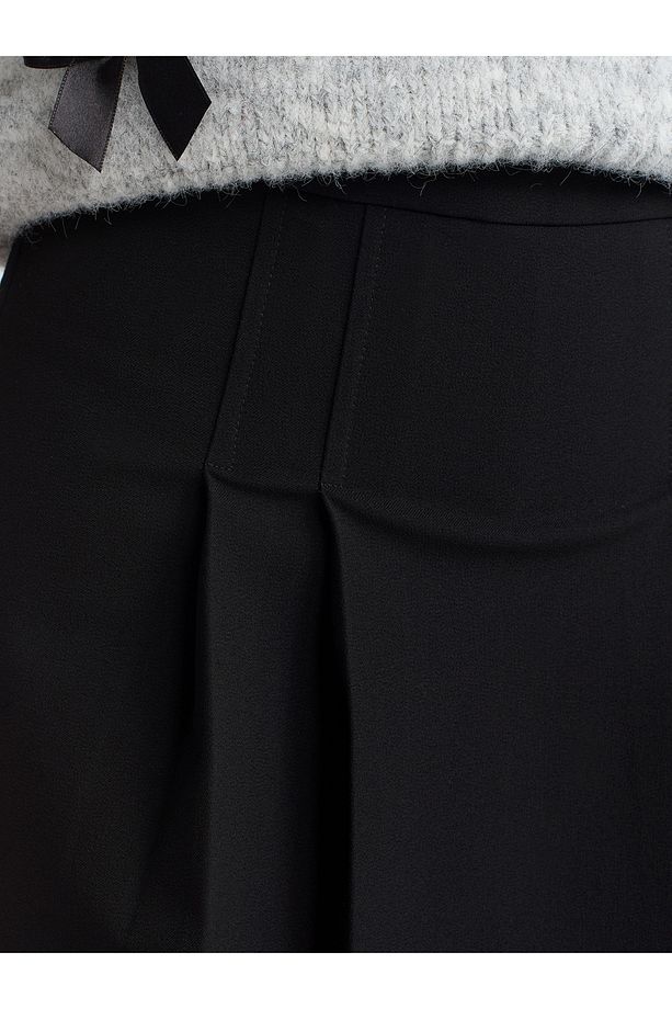 80847 Pilili Bermuda Şort-Siyah - 4