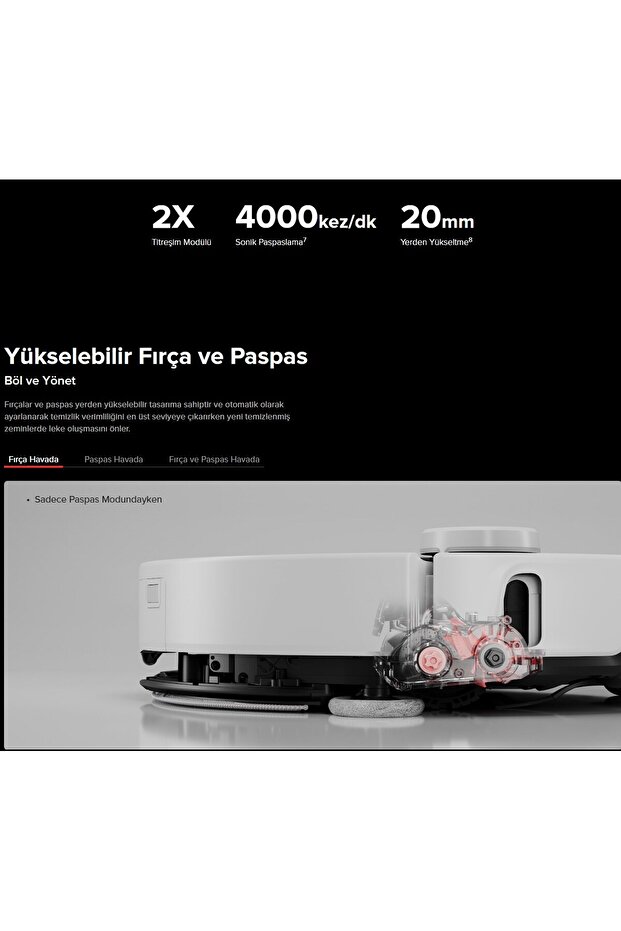 Sıcak Suyla Paspas Kendini Yıkayan Yeni Nesil Benzersiz S8 Maxv Robot Süpürge - 5