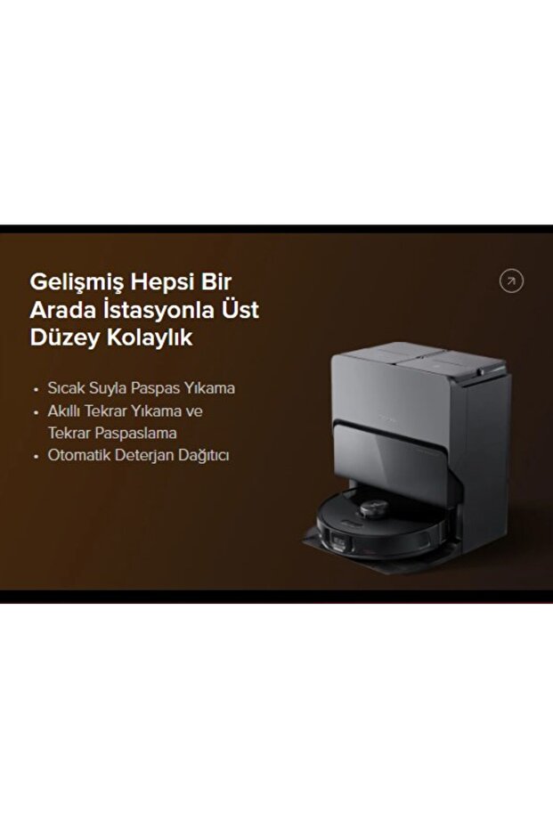 Sıcak Suyla Paspas Kendini Yıkayan Yeni Nesil Benzersiz S8 Maxv Robot Süpürge - 4