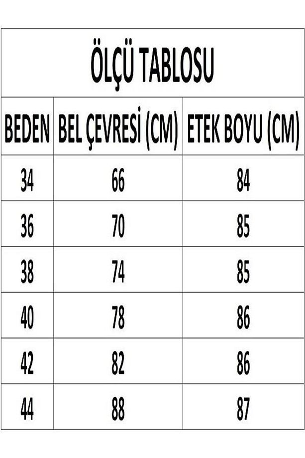 Kadın Siyah Yaprak Desenli Yırtmaçlı Midi Etek Dm2014 - 3