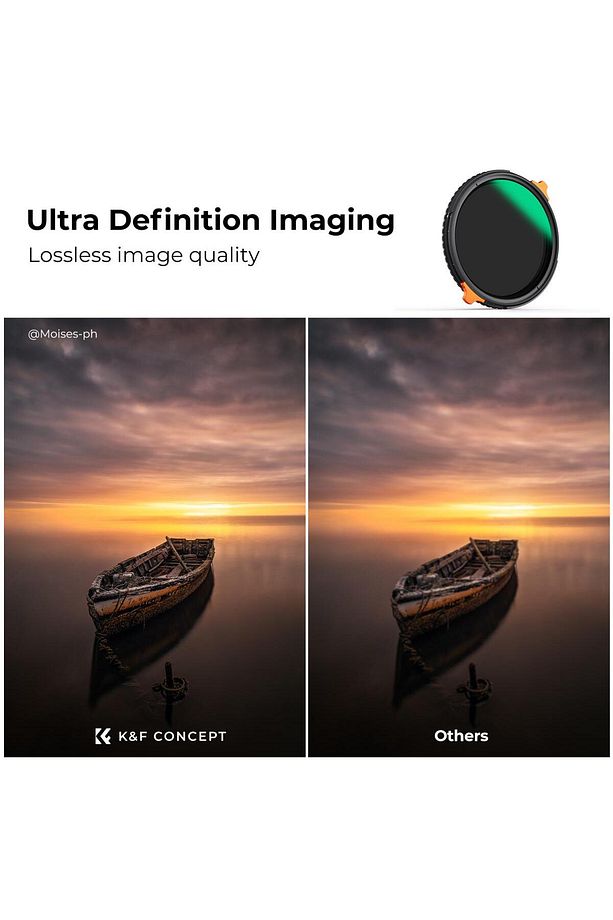 55mm CPL + ND4-ND64 Varıable Nano-X Serisi 2 in 1 Filtre ( 2-6 stop ) - 5