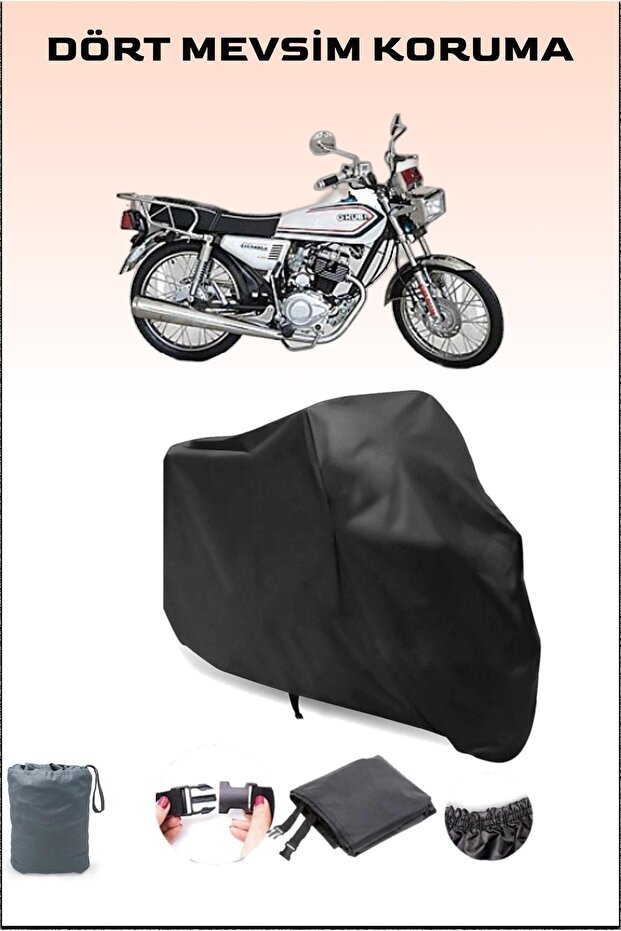 أسود Kuba Cheetah 100r Max متوافق مع القماش المشمع للدراجات النارية، غطاء المحرك
