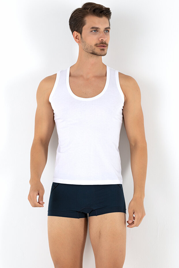 قميص داخلي ممشط من القطن 100% - 1