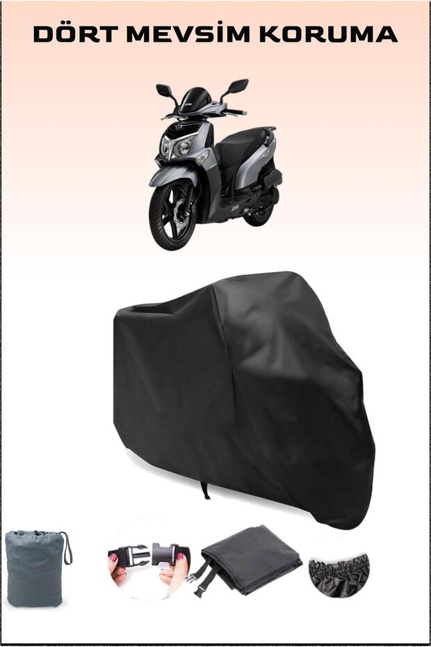 Black Sym Hd2 200I Compatible Motorcycle Tarpaulin, Engine Cover