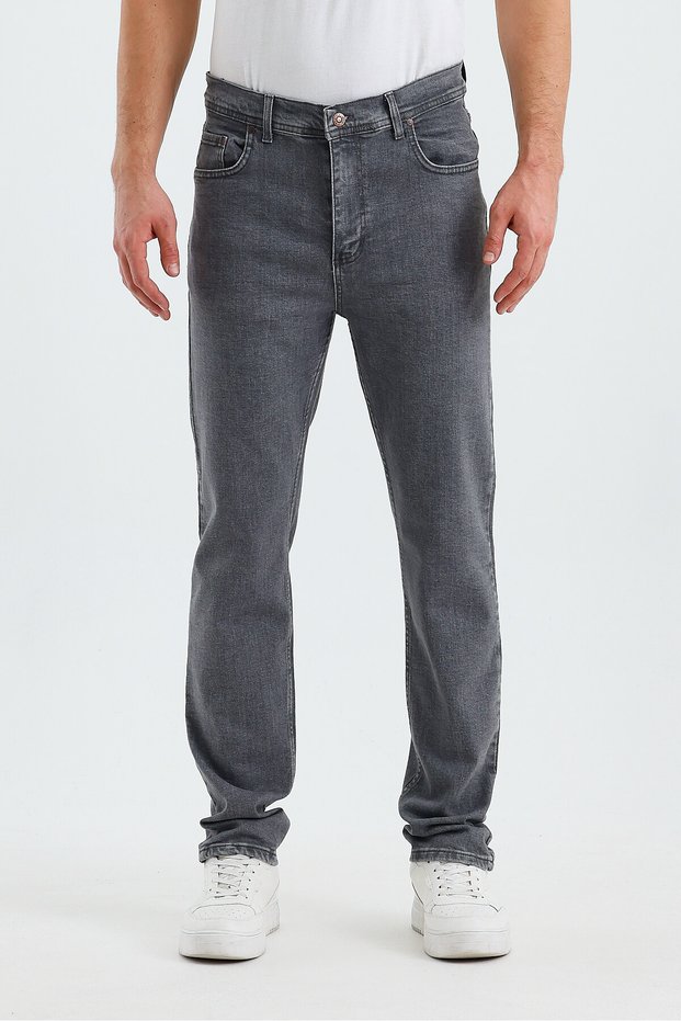 Men's Regular Fit Regular Fit Wide Leg High Waist Casual Jean Denim Jeans