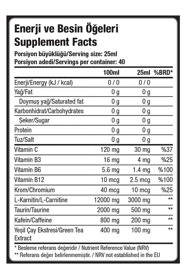 Thermo L-carnitine 3000 X 2 Adet - 2000ml - Yeşil Elma Aromalı - 80 Servis - L-karnitin - 4