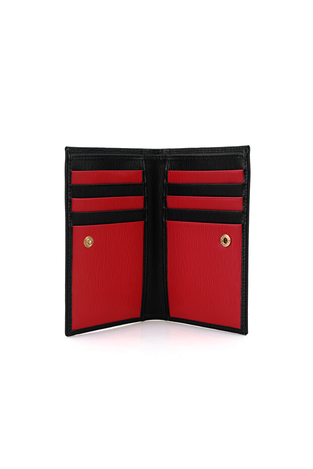 Siyah Kadın Deri Cüzdan - 6