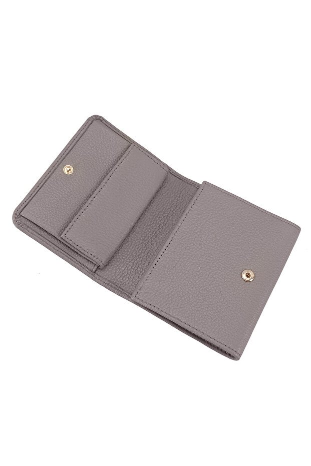 Heleno Gri Kadın Deri Cüzdan - 5