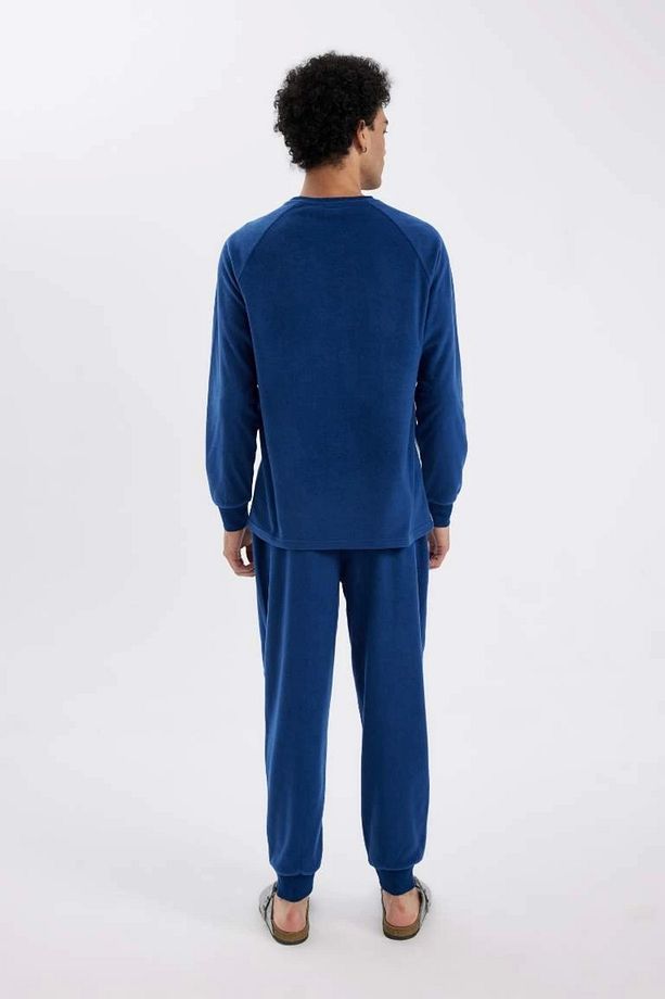 C6100 Regular Fit Polar Pijama Takımı Baskılı Uzun Kollu Üst Uzun Alt - 6