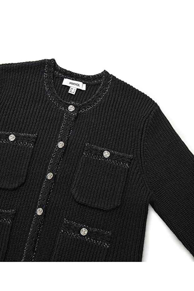 Çok cepli triko ceket - 4