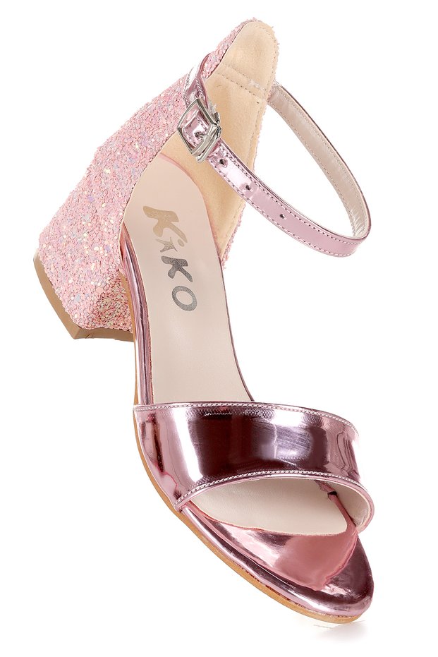 Sheila Ayna Sand Daily Girl's 3 cm Heeled Sandals Evening Dress Shoes