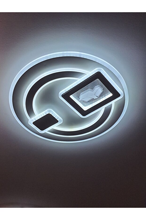 3d Üç Renk Kumandalı Bluetoothlu Led Plafonyer Avize - 2