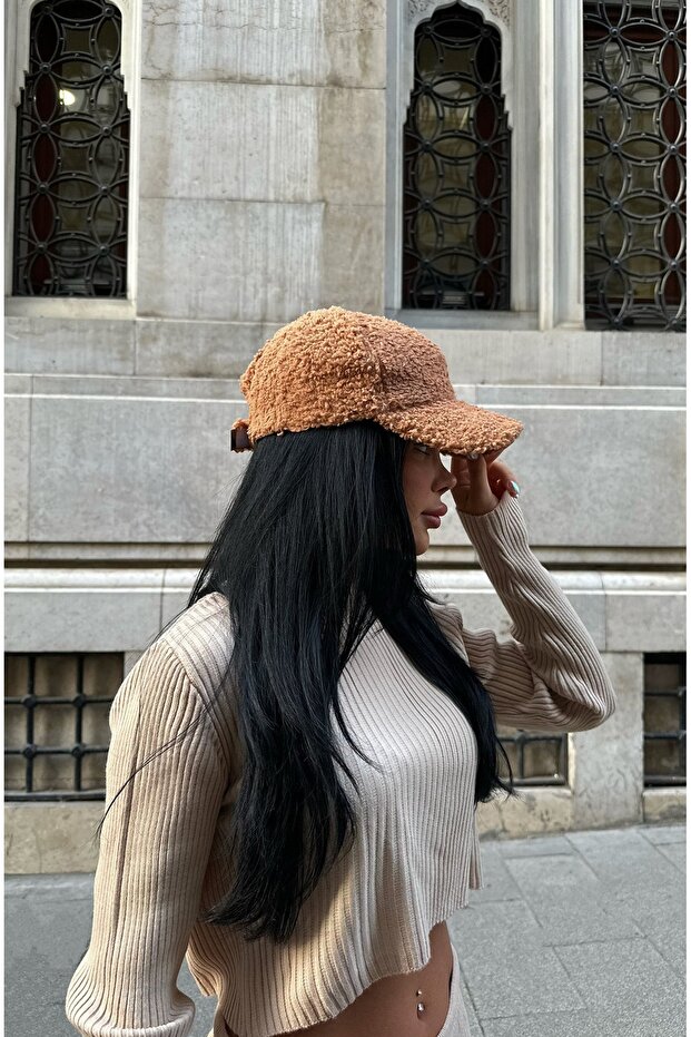 Kadın Peluş Şapka Teddy Cap - 1