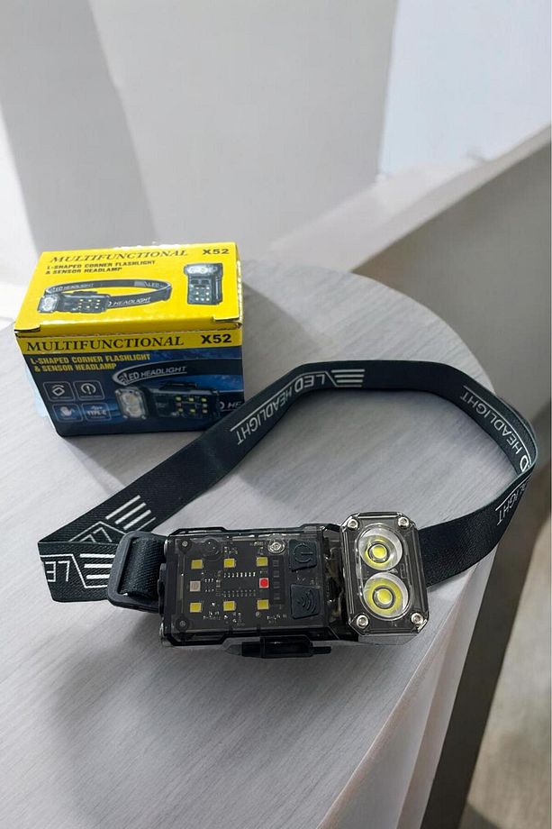 Sensörlü El ve Kafa Feneri Cob Led X52 Type-c  Şarj Girişli - 1