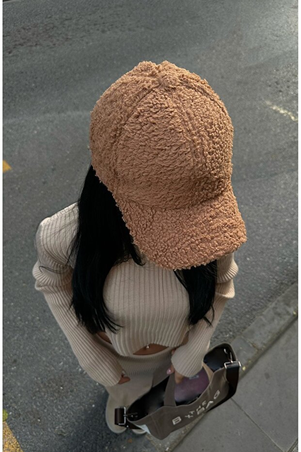 Kadın Peluş Şapka Teddy Cap - 2