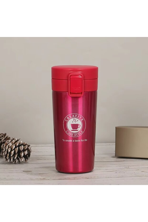 500 ML SİYAH RENK PASLANMAZ ÇELİK TERMOS - 2